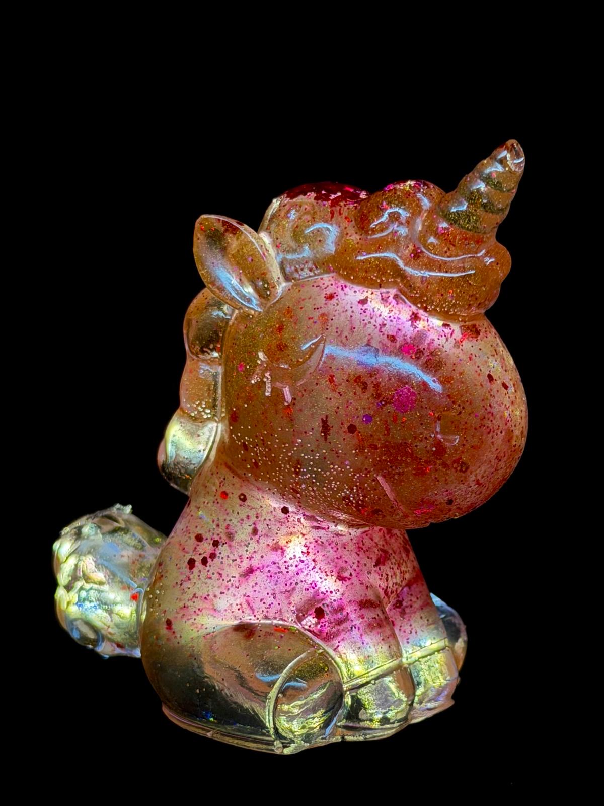 Pink and gold unicorn